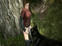K9 sex with a sexy whore in the woods